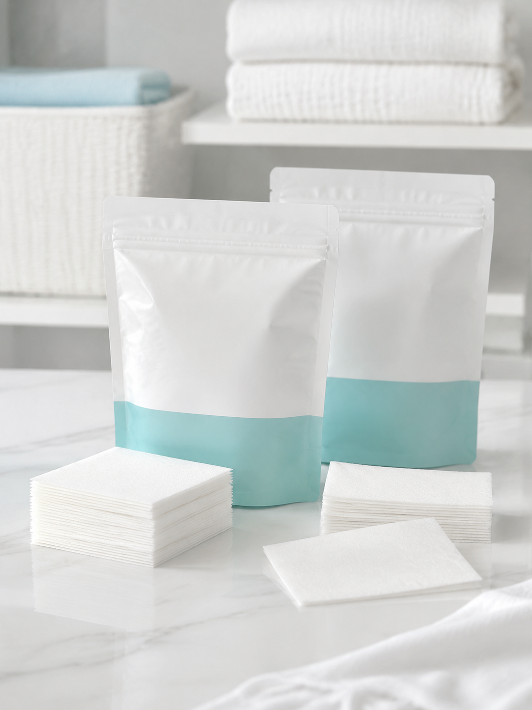 Two-pack of laundry whitening sheets with 100 sheets total